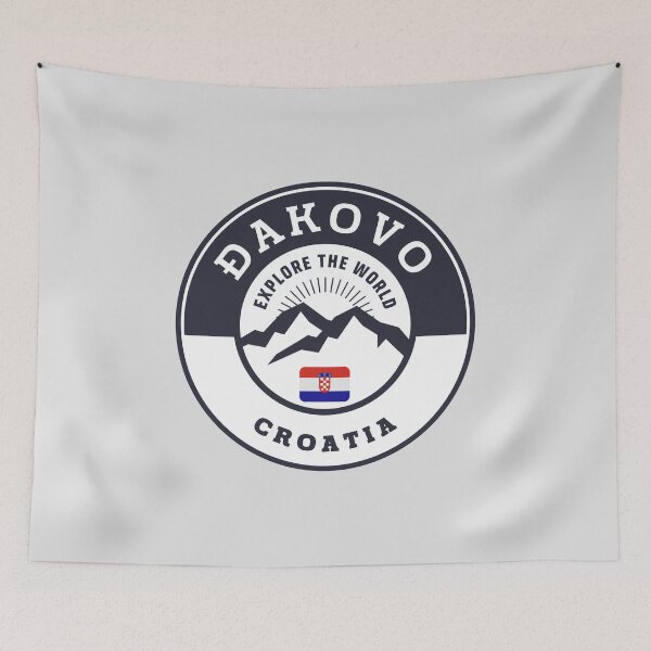 Item preview, Ðakovo Croatia Black and White Crest designed and sold by World Designs.