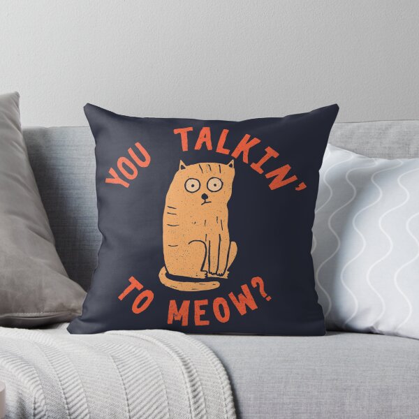Cat Chat Throw Pillow