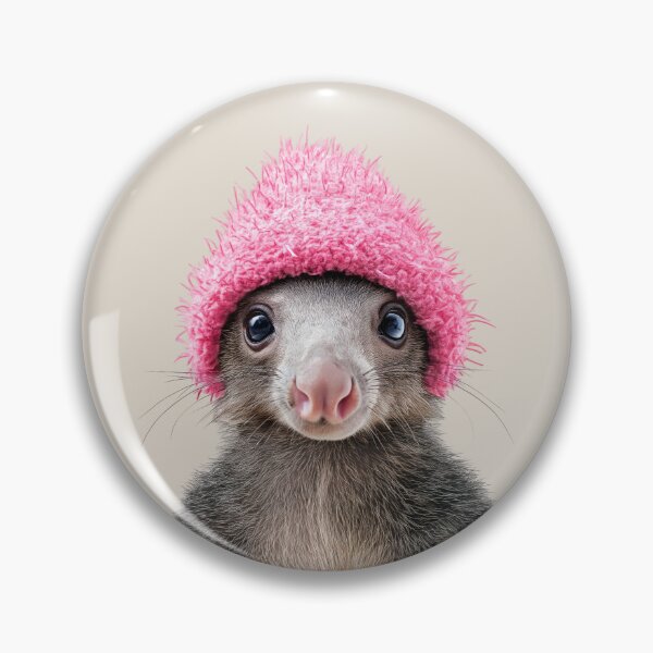 Item preview, Cozy Anteater Wearing Pink Winter Hat Trendy Animal Fashion Artwork designed and sold by LazyOwlStore.
