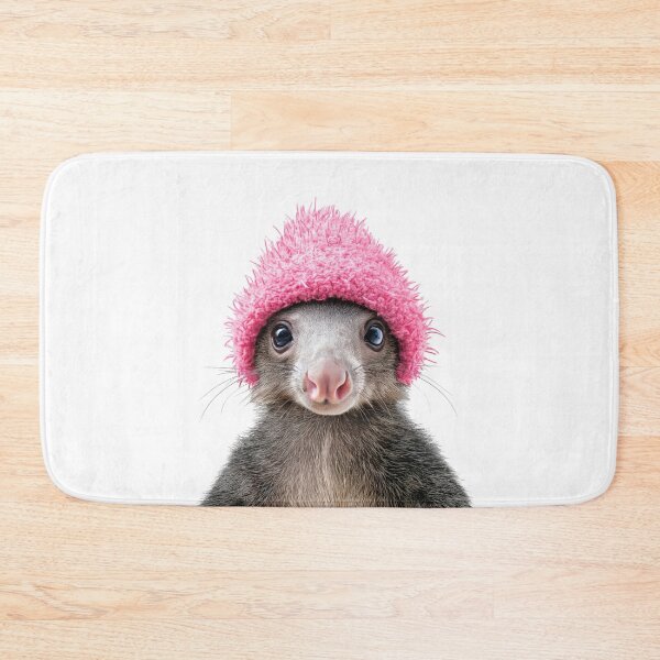 Item preview, Cozy Anteater Wearing Pink Winter Hat Trendy Animal Fashion Artwork designed and sold by LazyOwlStore.