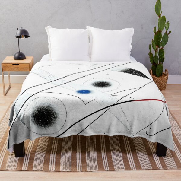 Item preview, Large Black and White Blue Space Abstract Art designed and sold by Esterlane.