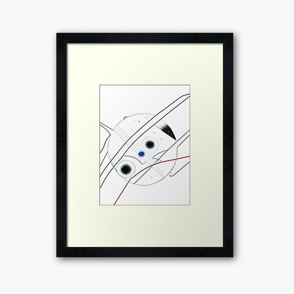 Item preview, Large Black and White Blue Space Abstract Art designed and sold by Esterlane.