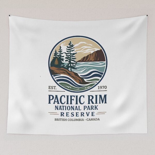 Item preview, A Vintage Illustration of Pacific Rim National Park Reserve - Canada designed and sold by GoodOldVintage.