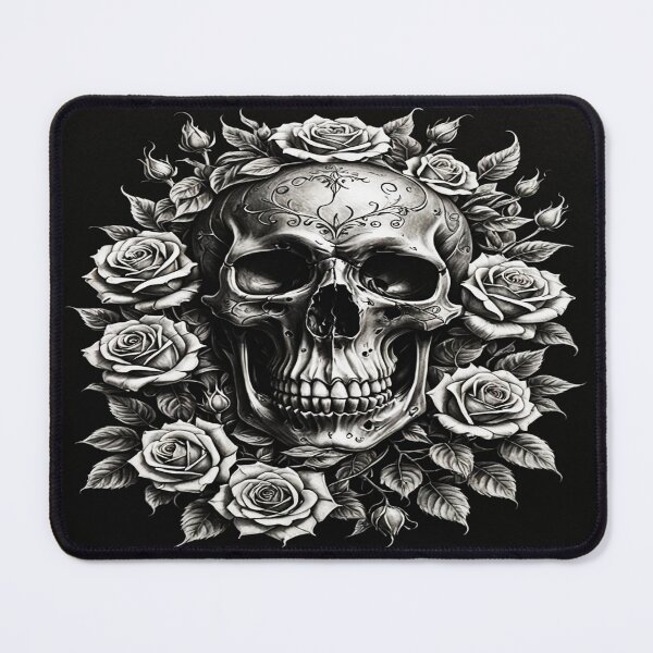 Item preview, Ornate Floral Skull designed and sold by MixedMediaPrint.