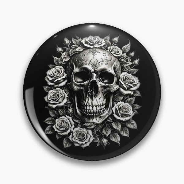 Item preview, Ornate Floral Skull designed and sold by MixedMediaPrint.