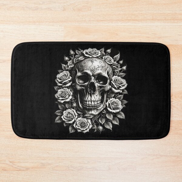 Item preview, Ornate Floral Skull designed and sold by MixedMediaPrint.