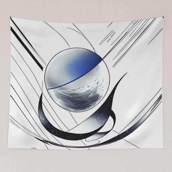 Item preview, Blue Outer Space Abstract Art designed and sold by Esterlane.