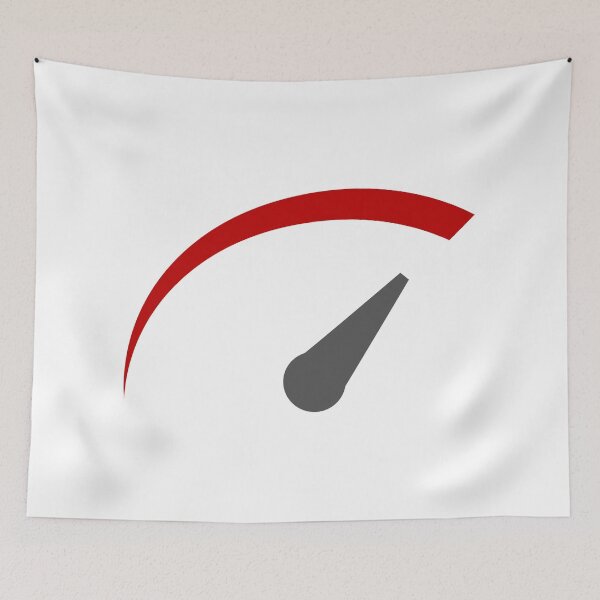 Item preview, Red Speed Indicator Gauge - Racing Car Dashboard Retro Design designed and sold by wa2022.