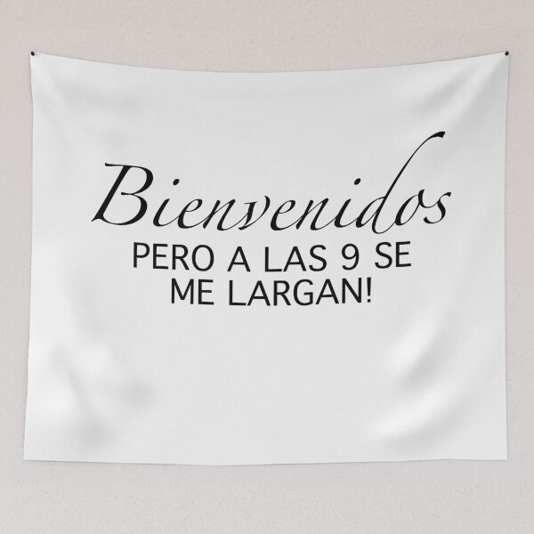 Item preview, Bienvenidos pero a las nueve se largan funny Mexican entry mat designed and sold by estudio3e.
