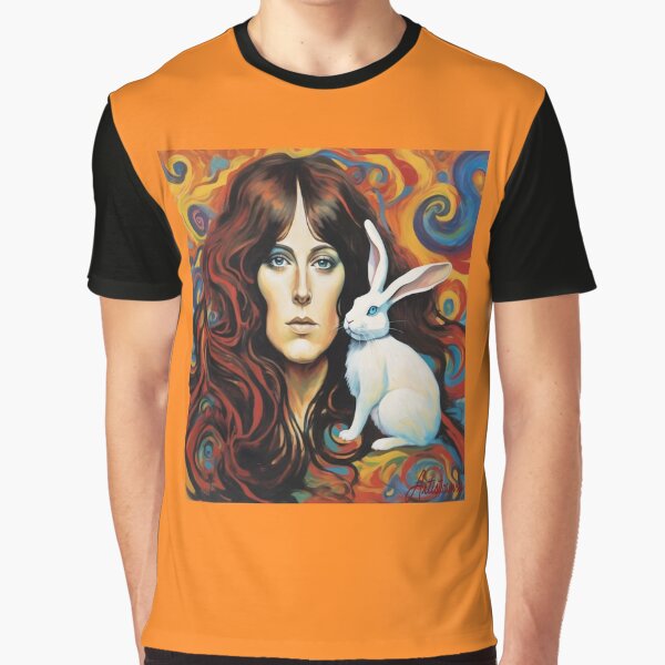 Item preview, "Psychedelic Portrait: Grace Slick and the White Rabbit" designed and sold by Artisticanvas.