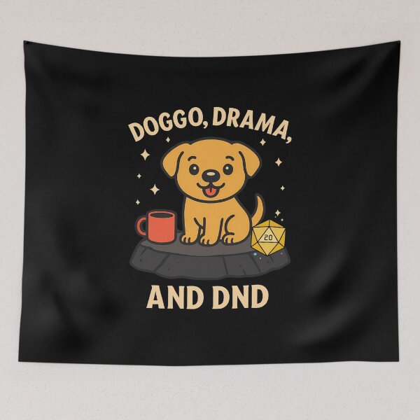 Item preview, Dungeons and Dragons, Dogs, and Coffee Design designed and sold by ShackelfordDesigns.