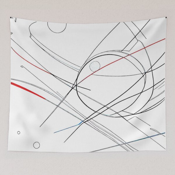 Item preview, Black and White Line Drawing Abstract Art designed and sold by Esterlane.