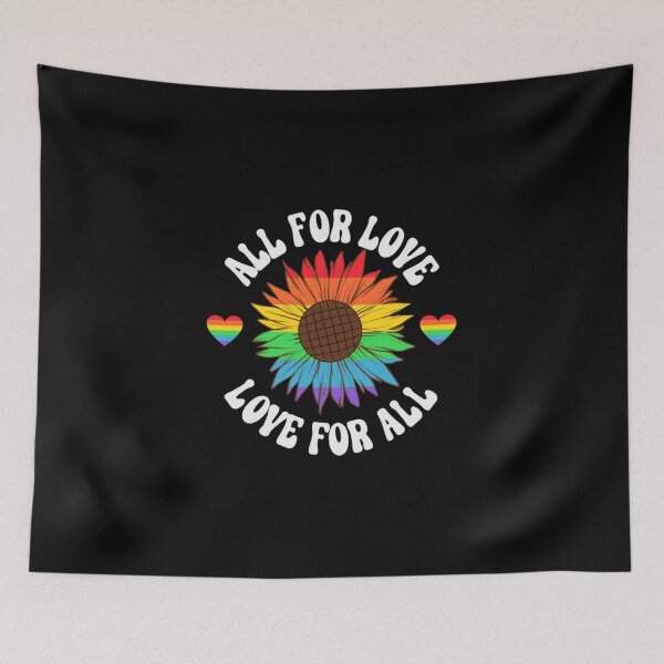 Item preview, All for Love, Love for All - Rainbow Pride Sunflower Design designed and sold by SABEDIT.