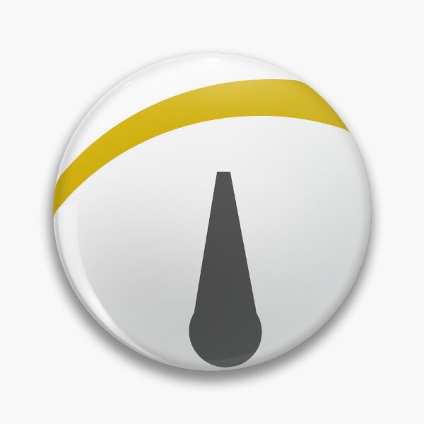Item preview, Bright Yellow Caution Indicator - Retro Car Dashboard Design designed and sold by wa2022.