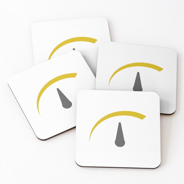 Item preview, Bright Yellow Caution Indicator - Retro Car Dashboard Design designed and sold by wa2022.