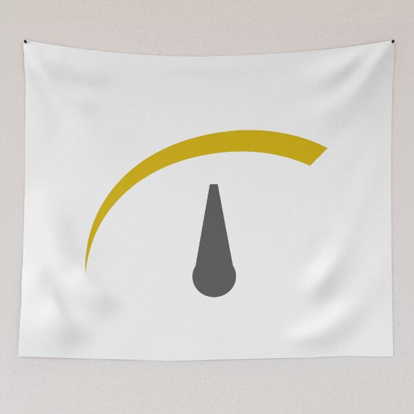 Item preview, Bright Yellow Caution Indicator - Retro Car Dashboard Design designed and sold by wa2022.