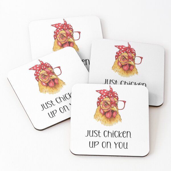 Item preview, Just Chicken Up On You – Funny Chicken Mama Get-Well Support Card designed and sold by EmeraldeaArt.