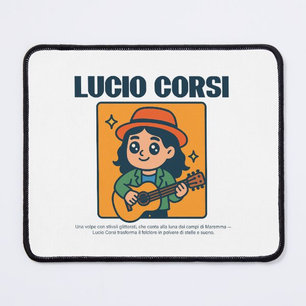 Item preview, Lucio Corsi Illustrazione Vintage Folk Rock con Chitarra designed and sold by DineshArtShop.