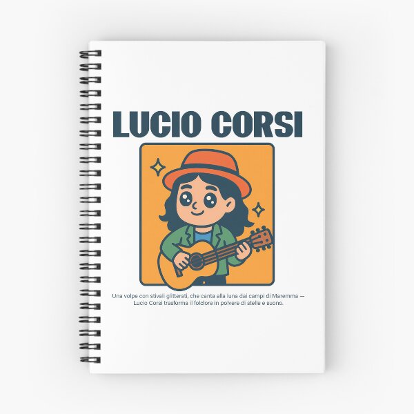 Item preview, Lucio Corsi Illustrazione Vintage Folk Rock con Chitarra designed and sold by DineshArtShop.