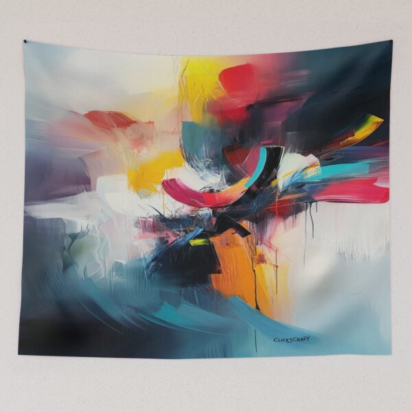 Item preview, Colorstorm Awakening – Abstract Energy Explosion Wall Art designed and sold by Asif's PixelPlay.