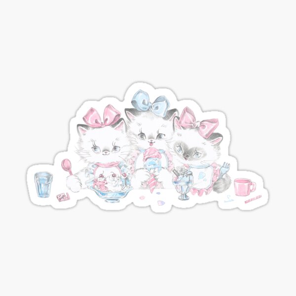 cat icecream Sticker