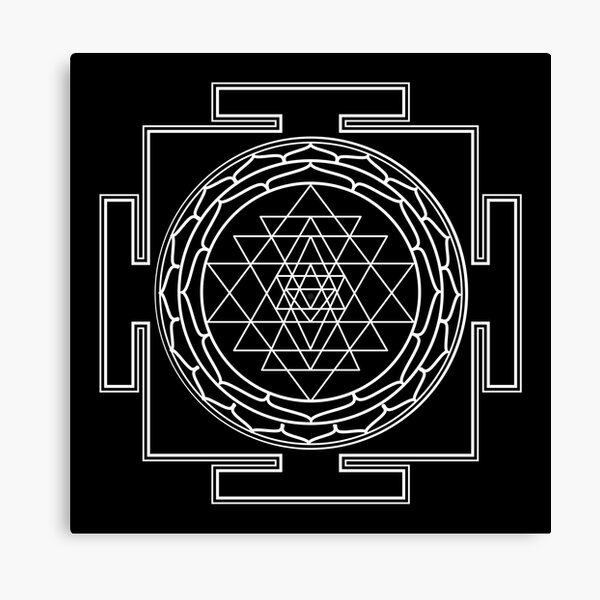Item preview, Sri Yantra Sacred Geometry Black and White designed and sold by Spiritualstudio.