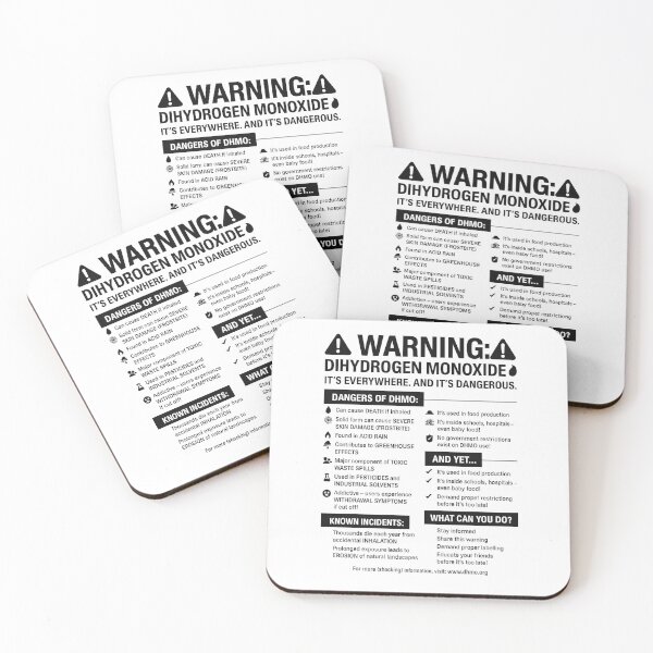 Item preview, Copy of DHMO Dihydrogen Monoxide Caution Leaflet designed and sold by CyberArtistOne.
