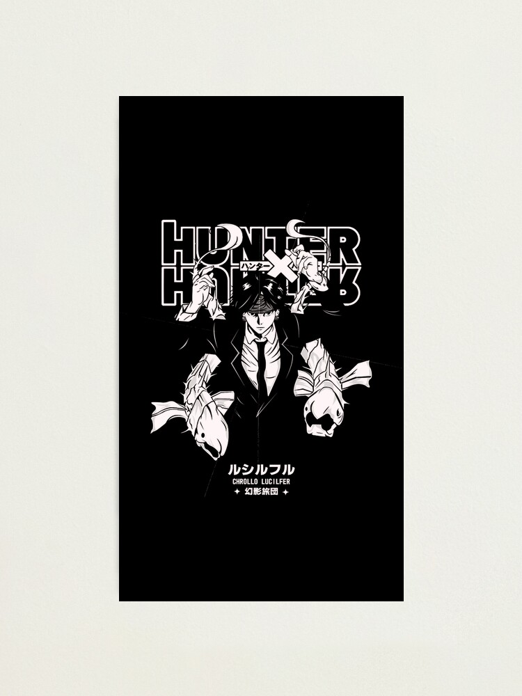 Chrollo Lucifer Hunter x Hunter Black & White Art Photographic Print