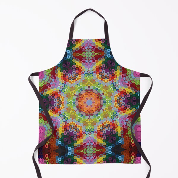 Item preview, Hex Mandala Green Pink and Orange designed and sold by WormholeOrbital.