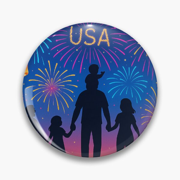 Item preview, USA Fireworks Illustration designed and sold by LessSugar.