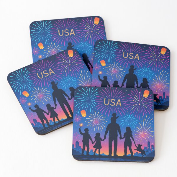 Item preview, USA Fireworks Illustration designed and sold by LessSugar.