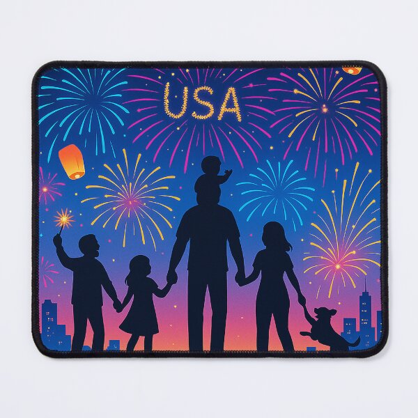 Item preview, USA Fireworks Illustration designed and sold by LessSugar.