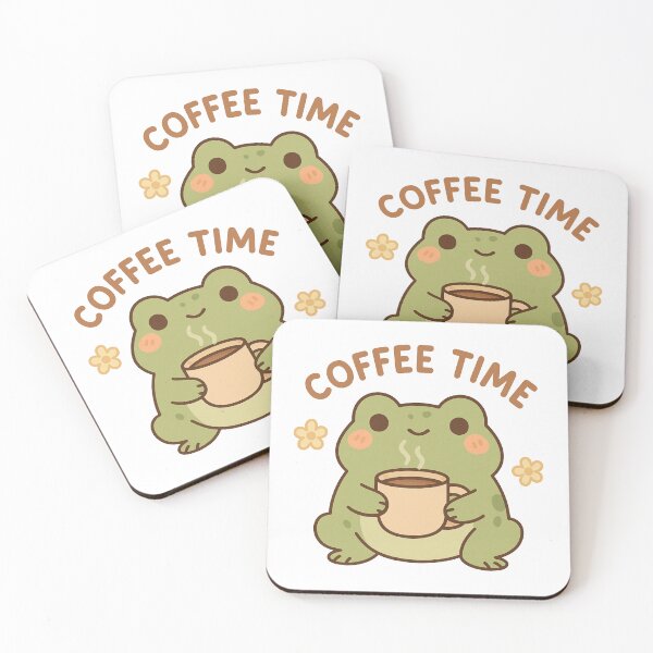 Item preview, Cute Coffee Frog – Kawaii Pastel Aesthetic for Cozy Vibes designed and sold by YONKO STORE.