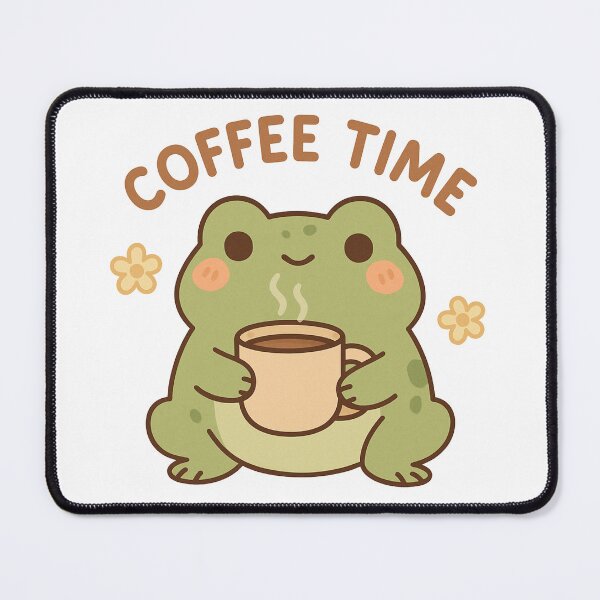 Item preview, Cute Coffee Frog – Kawaii Pastel Aesthetic for Cozy Vibes designed and sold by YONKO STORE.