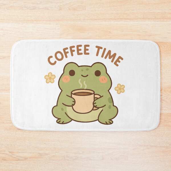 Item preview, Cute Coffee Frog – Kawaii Pastel Aesthetic for Cozy Vibes designed and sold by YONKO STORE.
