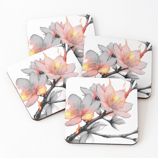 Item preview, cherry blossom on fire designed and sold by Justapixelguy.