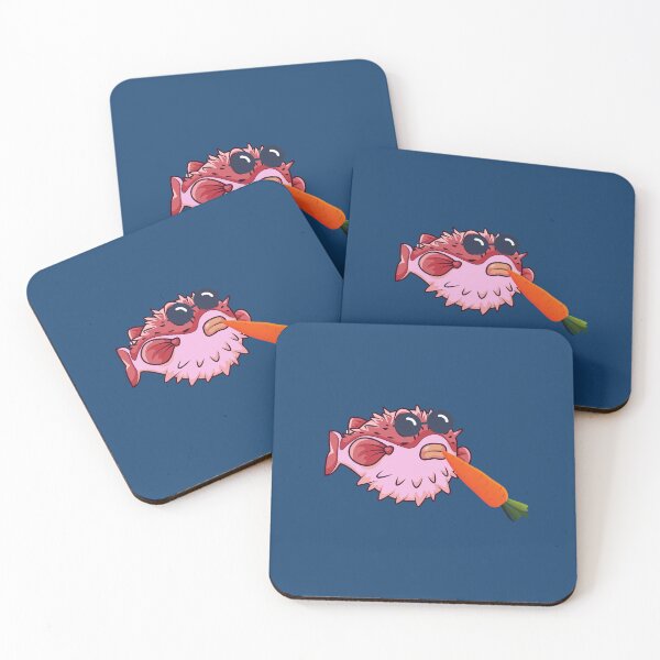 Item preview, Puffer Fish Snacks Carrot Blue Glasses designed and sold by Zakrytos ★★★★★.