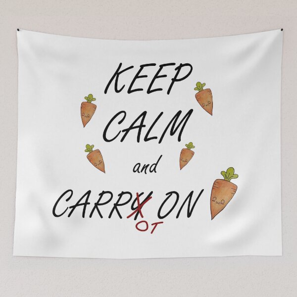 Item preview, Keep Calm and Carrot On – Funny Veggie Twist designed and sold by KawaiiNugs.