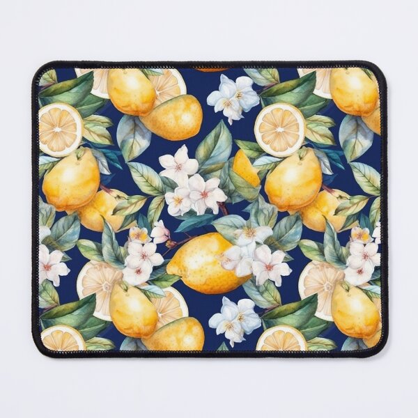 Item preview, Amalfi Coast Dolce Vita Lemon Pattern and Flowers designed and sold by PG Illustration.