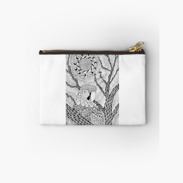 Artikelvorschau, Arara Vogel und Sonne in Nankin Tinte entworfen und verkauft von Margarete Bom.