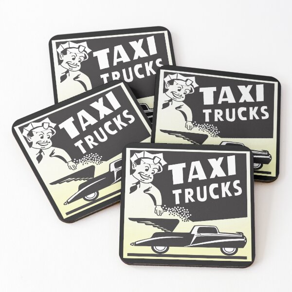 Item preview, Taxi Trucks Retro Advert designed and sold by ASKEW GRAPHICS.