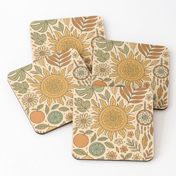 Item preview, Boho Sun & Earthy Delights: Retro Nature Illustration designed and sold by LessSugar.