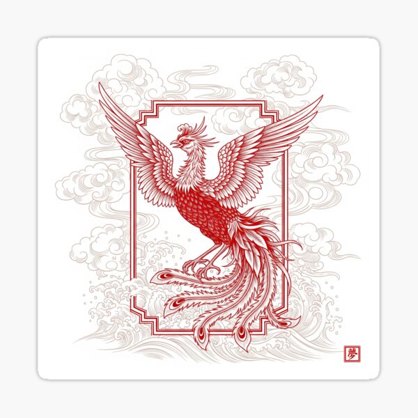 Item preview, Crimson Phoenix: Symbol of Auspiciousness and Rebirth designed and sold by schwa24jpn.