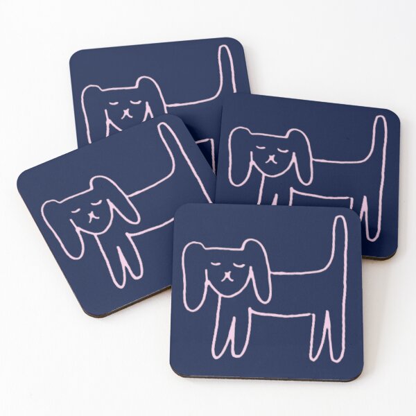 Item preview, Minimal Dog – Reduced to the point - Pink-Blue designed and sold by Vision Illustrated.
