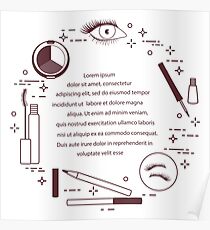 Eye makeup. Decorative cosmetics. Poster