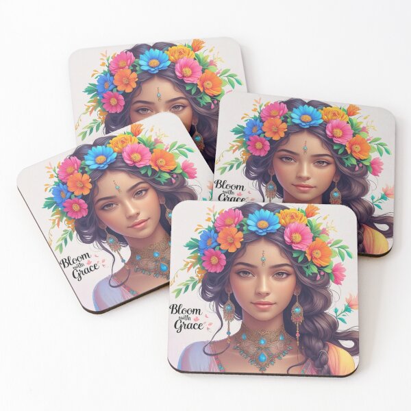 Item preview, Flowery Female Portrait designed and sold by Art&couleurs .