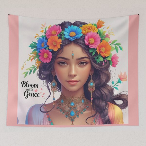 Item preview, Flowery Female Portrait designed and sold by Art&couleurs .