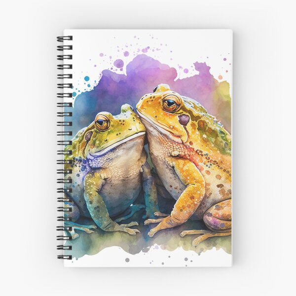Item preview, Two Toads in Love – Watercolor Frog Romance designed and sold by EmeraldeaArt.