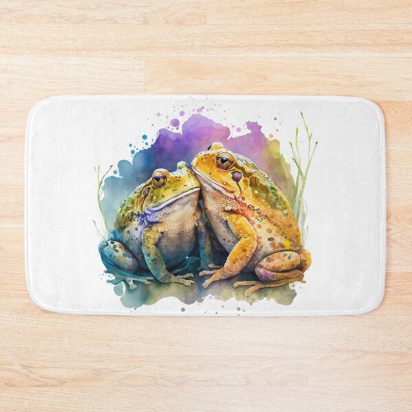 Item preview, Two Toads in Love – Watercolor Frog Romance designed and sold by EmeraldeaArt.