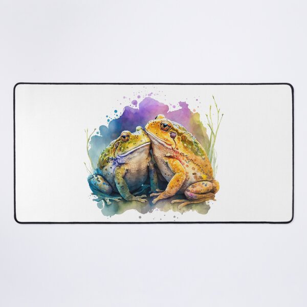 Item preview, Two Toads in Love – Watercolor Frog Romance designed and sold by EmeraldeaArt.